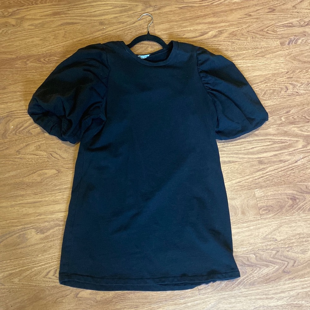 Black Zara sweatshirt mini dress